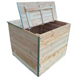 Matisre - composteur en bois 800 litres pour jardin - (lxlxh) 1020 x 980 x 870 mm - c090023