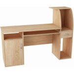 Bureau informatique avec rangement, coulissant clavier sonoma - table d'ordinateur style contemporain ...