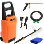 Chariot de nettoyage compact 30l - idal pour voitures et fentres, tuyau 7m, pression 60mpa, batterie ...