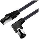 Maxtrack ti52 - 2l rj45 c�ble r�seau, c�ble patch cat 8. 1 s / ftp 2 m noir coud� � 90� vers la gauche, ...