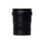 Cheminee tuyau de poele a pellets emaille noir, joint cache, adaptateur male, femelle cache, emboitement ...