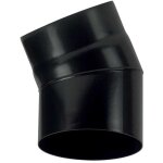 Coude 30 dn 125 emaille peint 600 degres pour poele a bois tube en acier noir ce made in italy