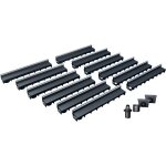 Mea - pack de 12 caniveaux park avec grille  fente + e - blade b en inox