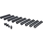 Mea - pack de 9 caniveaux park avec grille  fente + e - blade b en inox