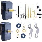 Mcanismes d'horloge silencieux aliments par piles avec 5 styles d'aiguilles d'horloge, lot de 2 mo