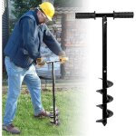 M�che jardin tari�re tari�re manuelle de jardin, tari�re h�lico�dale avec poign�e, gants outil de jardinage ...