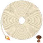 Meche lampe � huile ronde 3 mm, meche bougie coton tress�, tempete meche lampe a petrole ancienne, m�che ...