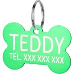 M�daille d'identification pour chien grav�e, petit porte - cl�s en os, �tiquette d'adresse pour chien ...