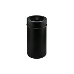 Medial international - jamais utilise] poubelle anti - feu murale 50l en acier noir - 770211