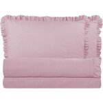 Mediawave store - ensemble lit double avec volant deux draps et deux taies d'oreiller avec volant couleur: ...