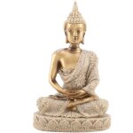 M�ditation assis bouddha gr�s sculpture, 11 x 7 x 4 cm r�tro zen zang d�coration de la maison statue ...