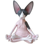 M�ditation sphynx cat statue sculptures de chat, cat garden statue bouddha meditation sphynx cat pour ...