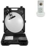 Megasat kit camping car parabole acier blanche 35cm + lnb single 4k 0, 1db