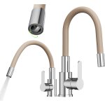 Granitan - mlangeur de cuisine  bec flexible beige grado plus bec orientable arateur