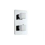 Bossini - m�langeur de douche thermostatique chrome 2 / 3 / 4 / 5 voies cube - con parte interna incasso ...