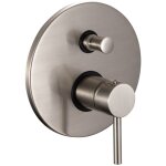 Mélangeur encastré à deux voies nickel brossé avec monocommande mod. mm Mélangeur encastré à deux voies nickel brossé avec monocommande mod. mm