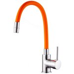 Sphera - mélangeur d'évier chrome et orange avec monocommande mod. flex Sphera - mélangeur d'évier chrome et orange avec monocommande mod. flex
