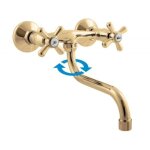 Mlangeur vier mural morava bras pivotant laiton dor