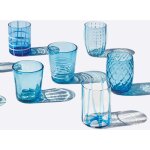 Melting pot x6 verres unicolores ? aigue - marine, verre souffl� main 32cl, artisanaux, style frais, ...
