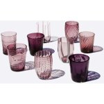 Melting pot x6 verres unicolores ? am�thyste, verre souffl� main 32cl, artisanaux pour cocktails, eau, ...