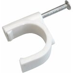 100pcs attache - cble fils pontets 20mm fixation avec clou