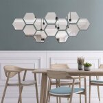 Memkey - 12 pices miroir acrylique adhsif autocollant mural miroirs muraux stickers salon chambre dcor ...