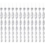 12 pices rpulsif oiseaux, 30 cm barre oiseaux 360 degrs rflchissant en spirale lumineux, rflchissantes ...
