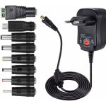 Memkey - 12w universel ac dc adaptateur d'alimentation 3v 4, 5v 5v 6v 7, 5v 9v et 12 v avec 8 connecteurs ...