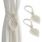 2 pices embrasses de rideaux, cravate de rideau tresse bohme, beige attache de rideau avec fabriqu ...