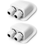 Memkey - 2pcs passe - toit ip68 presse - toupe solaire tanche botier d'entre de cble double rsistant ...