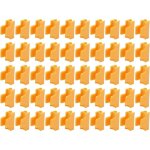 50pcs serre pinces, plastique orange film boucle clip pour 11mm plant stakes serre film row cover filet ...
