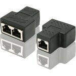 Memkey - adaptateur de rpartiteur de port ethernet rj45 cat6 lan 1  2 coupleur de port femelle double ...