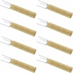 Brochettes de mas lot de 8 fourchette  mas avec 3 dents en acier inoxydable fourchettes  fruit pour ...