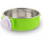 Caisse chien bol amovible en acier inoxydable gamelle  suspendre pour animal domestique cage petit bol ...