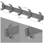 Memkey - porte manteau mural patere murale, crochet salle de bain avec 5 crochets pour suspendre sac ...