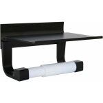 Porte - rouleau de papier toilette avec etagre aluminyo mural, colle adhsive et vis de forage pour ...