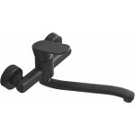 Memkey - robinet de cuisine monocommande montage mural corps en laiton de haute qualit noir saillie ...