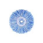 Ttes microfibre balai rond ttes mop rotation  360 pour nettoyage des sols (diamtre 16 cm, bleu)