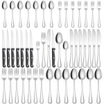 M�nag�re 48 pi�ces - acier inoxydable - comprend couteaux, fourchettes et cuill�res � steak - pour 7 ...