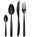 Menagere elegante noire pour 6 personnes - 24 pieces