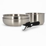 Batterie de cuisine 4 pièces en inox, iris Batterie de cuisine 4 pièces en inox, iris