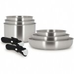 Batterie de cuisine 8 pices en inox, iris