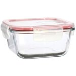 Boîte hermétique carré en verre 500ml, clémentine Boîte hermétique carré en verre 500ml, clémentine