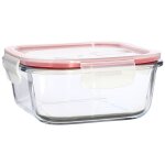 Boîte hermétique carré en verre 800ml, clémentine Boîte hermétique carré en verre 800ml, clémentine