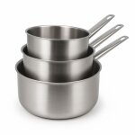 Menastyl - set de 3 casseroles en inox, professionnel Menastyl - set de 3 casseroles en inox, professionnel