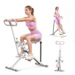Merach - appareil de fitness, type quitation, rsistance rglable, cran lcd, charge 160 kg, pliable, ...