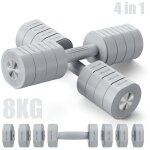 Merach - halt�re musculation r�glable 4 - en - 1, lot de 2 poids de 1 � 4 kg, � domicile ou en salle ...