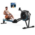 Merach - rameur  air, 10 niveaux de rsistance, musculation pro, facile  ranger, usage maison, appartement, ...