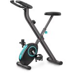 Merach - vlo d'appartement magntique pliable, 16 niveaux, cran lcd, support tablette, design compact, ...