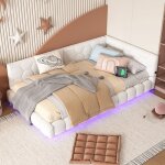 Mridienne, mridienne 90200cm, canap - lit, lit avec sommier  lattes (sans matelas), lumire ambiante ...
